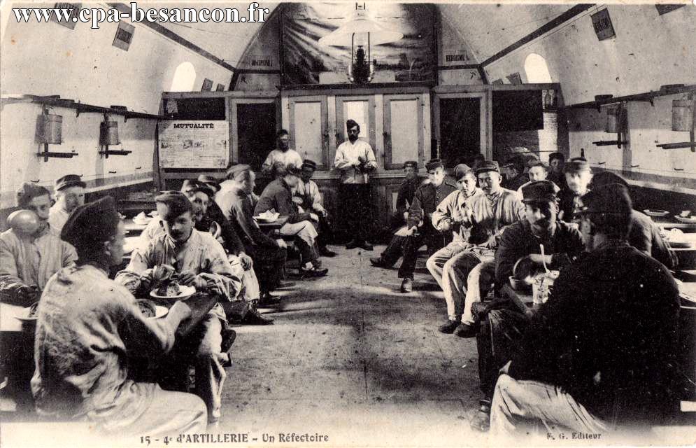 15 - 4e d'ARTILLERIE - Un Réfectoire